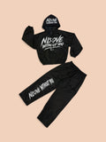 N Love Without You - Black Windbreaker Set