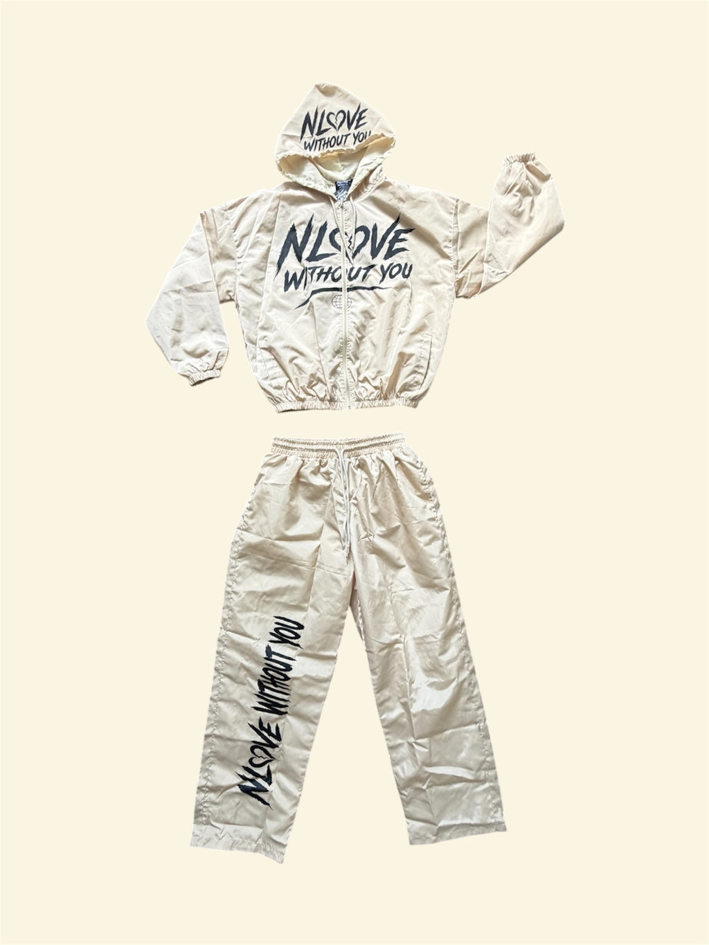 N Love Without You - Off White Windbreaker Set