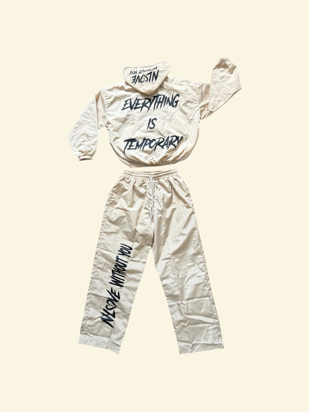 N Love Without You - Off White Windbreaker Set