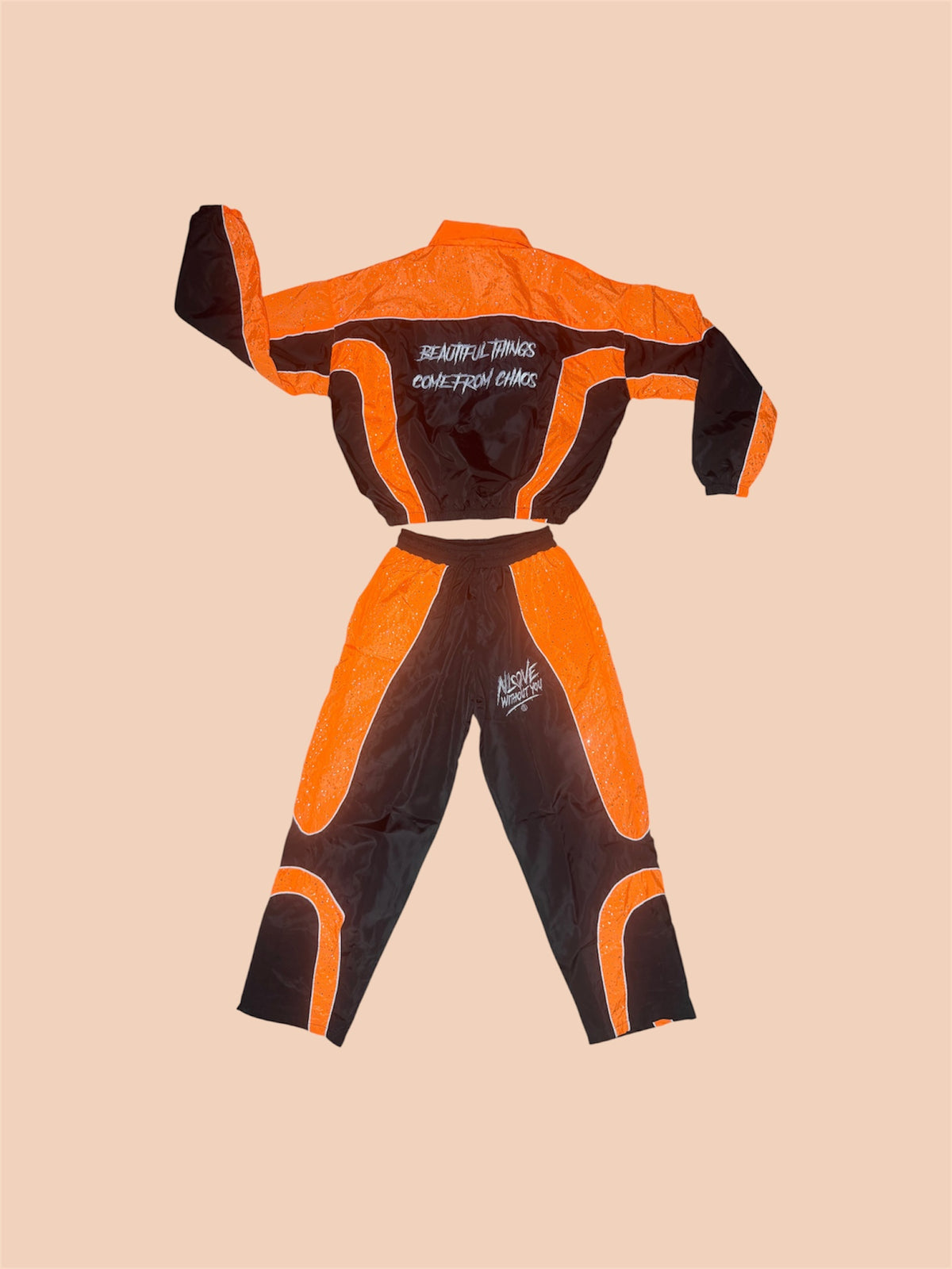 N Love Without You - Black/Orange Windbreaker Set