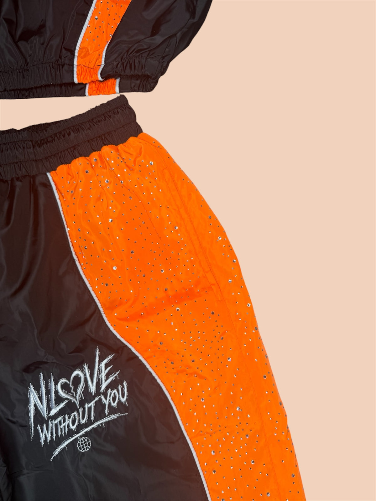 N Love Without You - Black/Orange Windbreaker Set